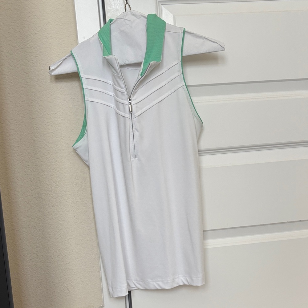 3 for $15!! White mint green sleeveless tennis tank top